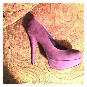 Purple high heels